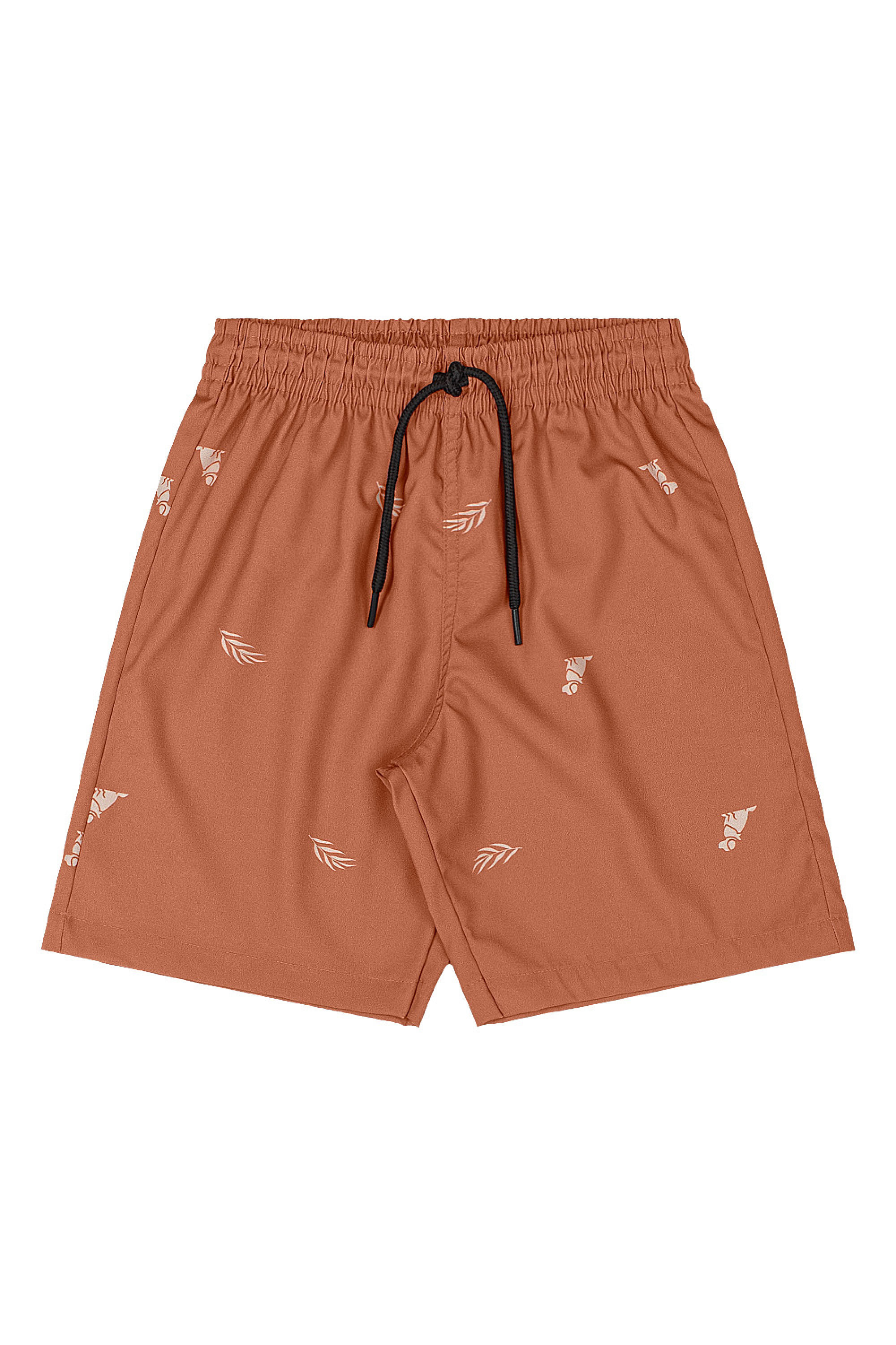 Conjunto Infantil com Regata e Bermuda Estampada (Bege) Quimby - Imagem 34
